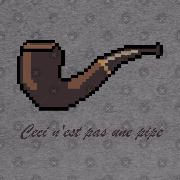 Ceci n'est pas une pipe - pixel art by nurkaymazdesing